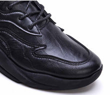 Load image into Gallery viewer, Men's Casual Shoes With Round Head Leather And Thick Sole