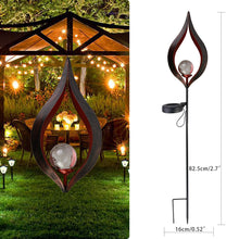 Load image into Gallery viewer, LED Solar Flame Metal Decorative Light