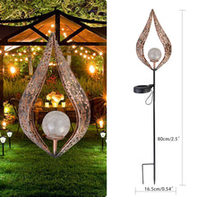 Load image into Gallery viewer, LED Solar Flame Metal Decorative Light