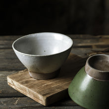 Load image into Gallery viewer, Jingdezhen Handmade Home Retro Noodle Soup High Legged Clay Bowl
