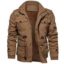 Load image into Gallery viewer, Men Winter Fleece Jacket Warm Hooded Coat Thermal Thick Outerwear Male Military Jacket
