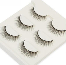 Load image into Gallery viewer, 3 pair false eyelashes mink hair lashes Slim curly raised fake Eyelashes extension Cilios Posticos makeup
