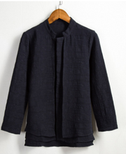 Load image into Gallery viewer, Linen long-sleeved shirt men&#39;s Chinese style men&#39;s cotton and linen shirt Chinese style men&#39;s Tang suit shirt tide
