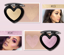 Load image into Gallery viewer, Gold Highlighter Palette Cosmetic Iluminador Face Contour Glow Makeup Bronze Powder Roze Shimmer High Lighter Heart
