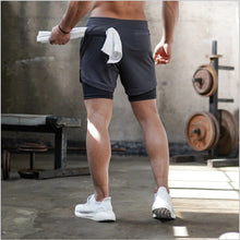 Load image into Gallery viewer, Summer Running Shorts Men 2 in 1 Sports  Shorts
