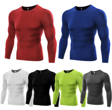 Load image into Gallery viewer, Sports Tights Solid Color Round Neck High Stretch Compression Fitness Clothes
