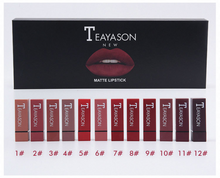 Load image into Gallery viewer, New set of 12-color square tube lipstick matte lipstick
