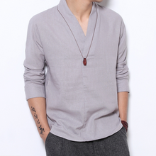 Load image into Gallery viewer, Men&#39;s Long-sleeved Shirt Retro Linen Chinese Style
