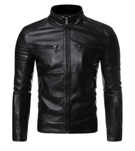 Load image into Gallery viewer, Zip decorative motorcycle jacket
