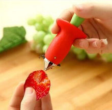Load image into Gallery viewer, Strawberry Huller Creative Fruit Leaf Remover Kitchen Gadget
