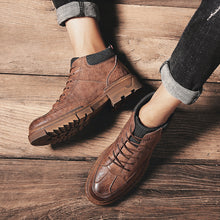Load image into Gallery viewer, Snow Boots Men&#39;s Winter Warm Plush Martin Shoes British Style Shoes
