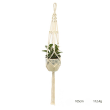 Load image into Gallery viewer, Custom Hand-knitted Hanging Flowerpot Net Bag
