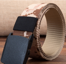 Load image into Gallery viewer, Canvas belt men hypoallergenic canvas belt woven nylon plastic buckle outdoor leisure
