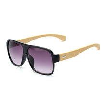 Load image into Gallery viewer, Wooden square sunglasses
