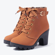 Load image into Gallery viewer, Cross strappy booties with Martin boots
