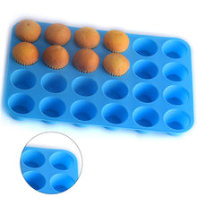 Load image into Gallery viewer, 24 holes with round silicone cake mould
