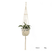 Load image into Gallery viewer, Custom Hand-knitted Hanging Flowerpot Net Bag
