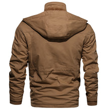 Load image into Gallery viewer, Men Winter Fleece Jacket Warm Hooded Coat Thermal Thick Outerwear Male Military Jacket
