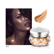 Load image into Gallery viewer, Face Highlighter Jelly Gel Mermaid Eyeshadow Glow Body Glitter Festival Makeup Iluminador Gold Liquid Highlighter Bronzer
