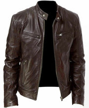 Load image into Gallery viewer, PU Leather Jacket Slim Leather Jacket
