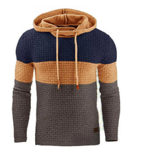 Load image into Gallery viewer, Men&#39;s Jacquard Sweater Long-sleeved Hoodie Warm Color Hooded Sweatshirt Jacket
