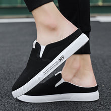 Load image into Gallery viewer, Heelless lazy Shoes Korean Style Trendy One-Foot Toe Canvas Half-Support Shoes
