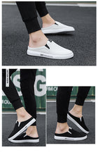 Load image into Gallery viewer, Heelless lazy Shoes Korean Style Trendy One-Foot Toe Canvas Half-Support Shoes
