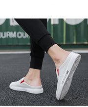 Load image into Gallery viewer, Heelless lazy Shoes Korean Style Trendy One-Foot Toe Canvas Half-Support Shoes
