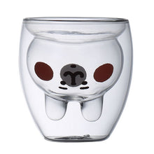 Load image into Gallery viewer, Double-layer Juice Glass Heat-resistant Double-layer Cup Coffee Cup Love Gift Bear Cup
