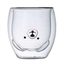 Load image into Gallery viewer, Double-layer Juice Glass Heat-resistant Double-layer Cup Coffee Cup Love Gift Bear Cup
