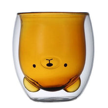 Load image into Gallery viewer, Double-layer Juice Glass Heat-resistant Double-layer Cup Coffee Cup Love Gift Bear Cup
