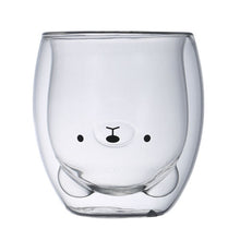 Load image into Gallery viewer, Double-layer Juice Glass Heat-resistant Double-layer Cup Coffee Cup Love Gift Bear Cup
