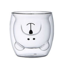 Load image into Gallery viewer, Double-layer Juice Glass Heat-resistant Double-layer Cup Coffee Cup Love Gift Bear Cup
