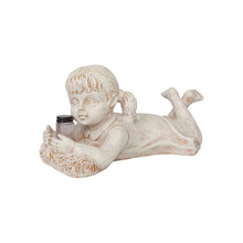 Load image into Gallery viewer, Home Decor Resin Craft With Firefly Jar Garden Statue Children Desktop Accessories Boy Girl Cute Gift Outdoor Solar Lighted Art
