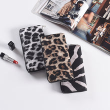 Load image into Gallery viewer, Fashion Long Zipper Women Wallets Bright Leather Black and White Wallet Wallet Prismatic Bag Flower Corner Clutch Bag Purse
