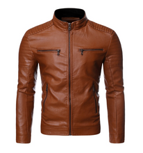 Load image into Gallery viewer, Zip decorative motorcycle jacket
