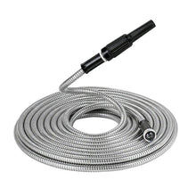 Load image into Gallery viewer, Stainless steel metal garden hose
