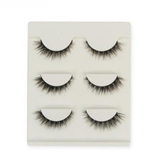 Load image into Gallery viewer, 3 pair false eyelashes mink hair lashes Slim curly raised fake Eyelashes extension Cilios Posticos makeup
