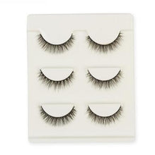 Load image into Gallery viewer, 3 pair false eyelashes mink hair lashes Slim curly raised fake Eyelashes extension Cilios Posticos makeup
