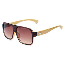 Load image into Gallery viewer, Wooden square sunglasses
