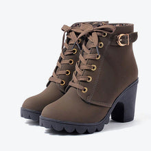 Load image into Gallery viewer, Cross strappy booties with Martin boots
