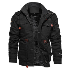 Load image into Gallery viewer, Men Winter Fleece Jacket Warm Hooded Coat Thermal Thick Outerwear Male Military Jacket
