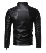 Load image into Gallery viewer, Zip decorative motorcycle jacket

