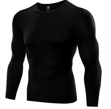 Load image into Gallery viewer, Sports Tights Solid Color Round Neck High Stretch Compression Fitness Clothes
