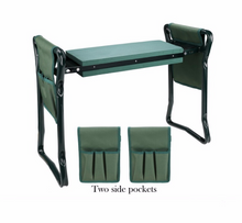 Load image into Gallery viewer, Foldable Outdoor Lawn Bench Chair With Tool Pouch Garden Rest
