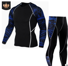 Load image into Gallery viewer, Men&#39;s Sports Suit Tights Long Sleeve Sports Men&#39;s Fitness T-shirt Quick-drying Super Elastic PRO Set
