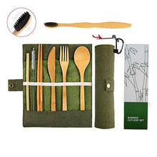 Load image into Gallery viewer, Bamboo straw set
