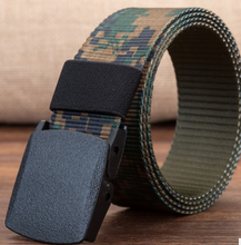 Load image into Gallery viewer, Canvas belt men hypoallergenic canvas belt woven nylon plastic buckle outdoor leisure
