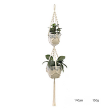 Load image into Gallery viewer, Custom Hand-knitted Hanging Flowerpot Net Bag

