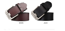Load image into Gallery viewer, Leather belt, long plus size fat cowhide belt, pin buckle, casual wide decoration
